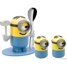 WMF Eierbecher-Set 4-teilig, Minions mit Eierlöffel und 2 Salzstreuern