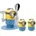 WMF Eierbecher-Set 4-teilig, Minions mit Eierlöffel und 2 Salzstreuern