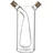 LEONARDO Cucina 2in1 Essig/Öl Flasche 18,5 cm Glas