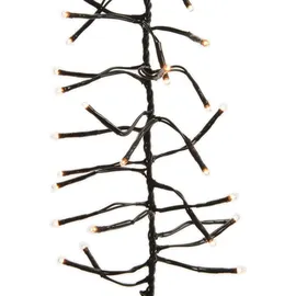 Lumineo Cluster 1128 LED 10,5 m, schwarzes Kabel in klassisch warm 10m, LEDs, Dimmer, Timer, IP44