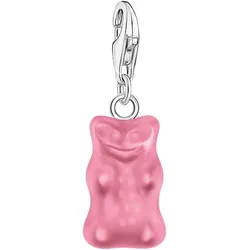 Charm-Einhänger THOMAS SABO "THOMAS SABO x HARIBO Schmuck: Charm", bunt (silberfarben, pink, pink), Charms, Damen, Silber 925 (Sterlingsilber), mit Kristallglas