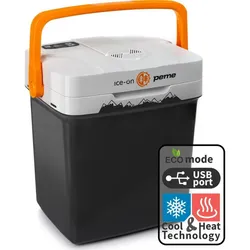 Elektrische Kühlbox Peme Ice-on 23L Tragbare Auto und Camping 12/230v SCHWARZ|orange 23 LITER