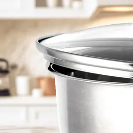 Kadax Topfdeckel, Universaldeckel aus Glas mit Schwarzmatt griff, 20 cm