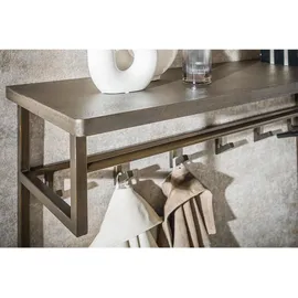KAWOLA Wandgarderobe AUREA Metall 12 Haken Braun