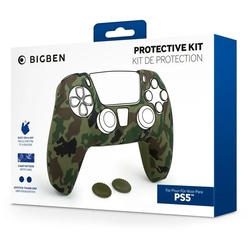 BigBen 5 Controller Silicon Glove camo green inkl. 2 Thumb Grips BB006445 Zubehör PlayStation 4