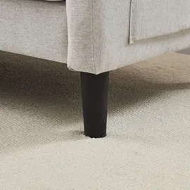 Merax Eckcouch Leinen 3-Sitzer Beige