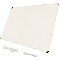Balkonfächer Ohne Bohren 90x100cm, Beschattung Atmungsaktiv Sichtschutz Terrasse Verschiedene Abmessungen für Zaun Pavillon Balkongeländer - Elfenbein