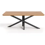 Danzz Esstisch, Eiche, Natur, Metall, Echtholz,Eiche, Rechteckig,Rechteckig, 80x75x120 cm, Esszimmer, Tische, Esstische