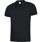 Herren Ultra atmungsaktives Polo-Arbeitsshirt Schwarz S 200 g/m2 100 % Polyester