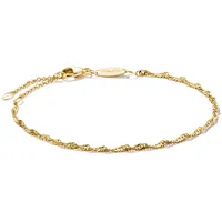 Thomas Sabo Charm-Armband Singapur-Design Recyceltes 925 Silber 18k Vergoldung A2208-413-39-L19V Farbe gold Größe L