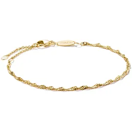 Thomas Sabo Charm-Armband Singapur-Design Recyceltes 925 Silber 18k Vergoldung A2208-413-39-L19V Farbe gold Größe L