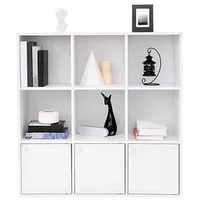 VASAGLE Bücherregal 97,5 x 29 x 97,5 cm Weiß