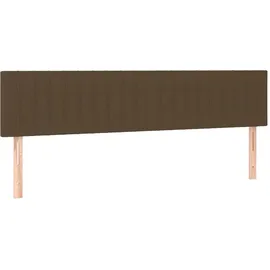 vidaXL Boxspringbett mit Matratze & LED Dunkelbraun 180x200 cm Stoff