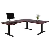 Mendler Eck-Schreibtisch HWC-D40, Computertisch elektrisch höhenverstellbar 178x178cm 84kg MVG -