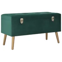 VidaXL Bank mit Staufach 80 cm Grün Samt