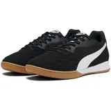 Puma King Top IT Soccer Shoe, Black White Gold, 38 EU