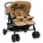 vidaXL Geschwisterwagen taupe