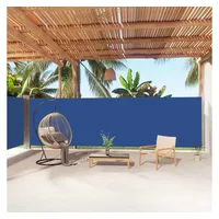 vidaXL Seitenmarkise Ausziehbar Blau 180x1000 cm