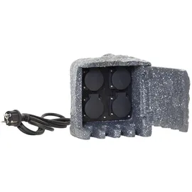 Star Trading Outdoor Verteiler-Steckdose,Plugge', spritzwassergeschützt, 4 Steckpl (0.20 m)