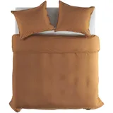 YELLOW Bettwäsche »Percale«, Uni Design, 100% Baumwolle ab 135x200 cm. 81485048-0 cognac brown 1 St.