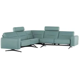 Stressless Eckcouch Leder 2-Sitzer türkis/petrol