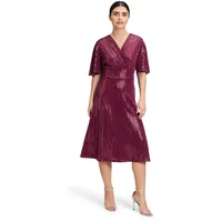 Vera Mont Cocktailkleid Glitzer-Look Rot/Grau 36