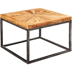 KADIMA DESIGN Couchtisch aus Mangoholz, modernes Design, große Ablagefläche, stabile Beine.