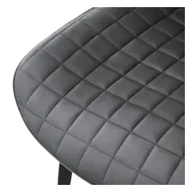 ML-Design Esszimmerstühle 4er Set Anthrazit, Sitzfläche aus Samt mit Rückenlehne,