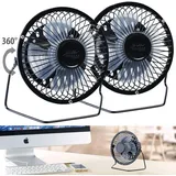 Sichler Haushaltsgeräte Mini-USB-Tischventilator 10 cm Tischventilator Metall