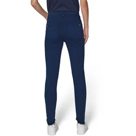 Madeleine Verkürzte 5-Pocket-Hose mit Fransen in marine | Gr.: 36