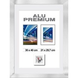 The Wall - the art of framing AG Bilderrahmen Aluminium Quattro silber, 30 x 40 cm