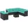 vidaXL Gartenlounge-Set 10-tlg. schwarz/blau