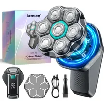 KENSEN Glatzen Rasierer Herren, kensen Glatzenrasierer 7D Schwebender Kopfrasierer Glatze Wasserdicht Head Shaver Men Magnetische Glatzenschneider Wiederaufladbar Typ-C Glazenrasierer 8100&8600U/Min