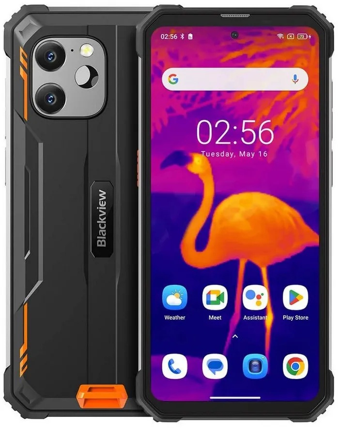 blackview BV8900 Rugged Octa Core Smartphone, Outdoorhandy Smartphone (16,51 cm/6.5 Zoll, 256 GB Speicherplatz, 64 MP Kamera, Handschuhmodus, Wärmebildkamera) orange