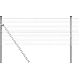 vidaXL Zaunpfosten 100 x 60 cm Silber/Stahl