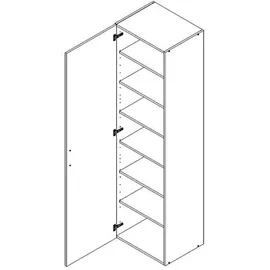 WIMEX Malta 30 x 185 x 40 cm struktureichefarben hell/hochglanz weiß