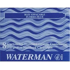Waterman S0713021 Tintenpatronen für Füller blau, 8 St.
