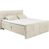 ed exciting design Boxbett / Polsterbett 160x200cm inkl. Bettkasten Creme - Creme