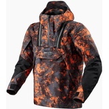 RevIt! Revit Blackwater 2 H2O Camo, Windbreaker wasserdicht - Schwarz/Orange/Grau - L