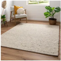 Steffensmeier Wollteppich Benin, Rechteckig, Handwebteppich, Fusselstopp beige 90 cm x 160 cm