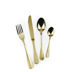 Excelsa Besteckset 24 Stück Gold Stahl Gold
