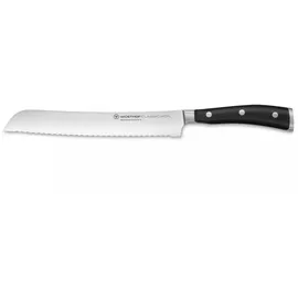 Wüsthof Classic Ikon Brotmesser 20 cm Schwarz/Silber