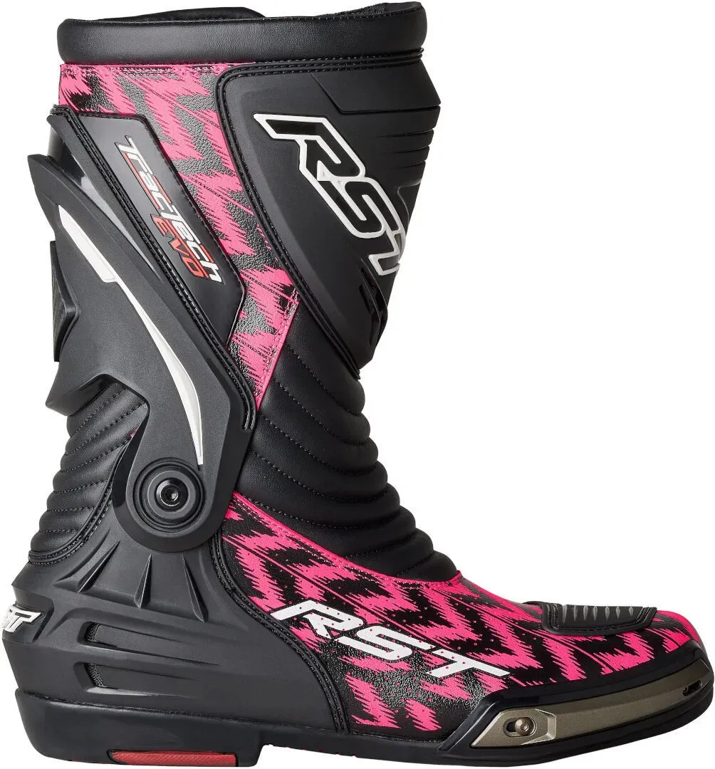 RST Tractech Evo III Sport Ltd. Dazzle Pink geperforeerde motorlaarzen, zwart-pink, 40