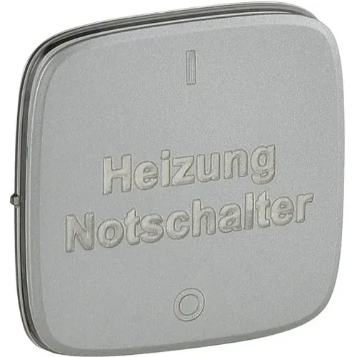 Legrand Valena Allure, Wippe für Ausschalter mit Aufdruck HEIZUNG NOT-AUS (aluminium)