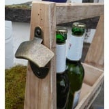 Männershopper Bierkasten Flaschenträger Weinregal m. Öffner Holz inkl. Versand