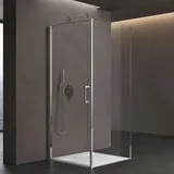 SoGood doporro Duschkabine U-Form 75x90x75 cm Ravenna36UK Duschabtrennung mit Drehtüren 8mm ESG-Sicherheitsglas Klarglas inkl. Nano-Beschichtung