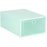 SPRINGOS Schuhbox Schuhkasten Schuhfach Box Schuhkarton DIY Schuhschachtel Schubladenbox Regalfächer Frontbox mit Frontdeckel 12,5 x 21,5 x 31 cm (HxBxT) Allzweckbox (Mint)