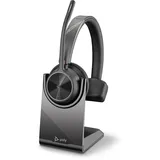Poly Voyager 4310, UC-Headset Ladestation – Ein-Ohr-Bluetooth-Headset mit Noise Cancelling-Mikrofonarm – Verbindung mit PC/Mac/Mobiltelefon – Kompatibel mit Teams (zertifiziert), Zoom