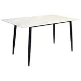 moebel-direkt-online möbel direkt online 4-Fuß-Esstisch mit großer Steinplatte 140x80 cm