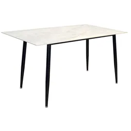 moebel-direkt-online möbel direkt online 4-Fuß-Esstisch mit großer Steinplatte 140x80 cm